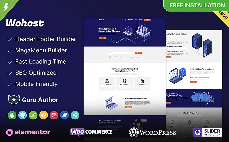 Wohost - Web Hosting WordPress Theme | Premium Website Templates & Themes | Travolgi Themes